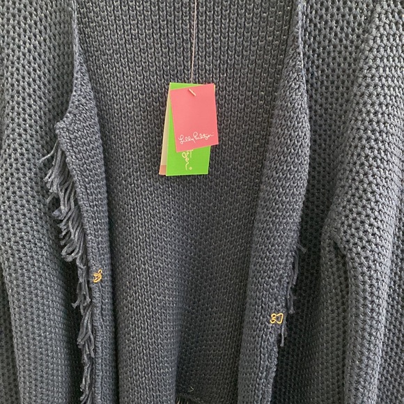 Lilly Pulitzer NWT Navy Sweater Blazer - Picture 5 of 6